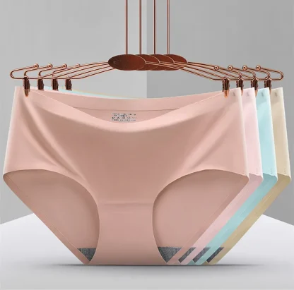 Solid Color Seamless Soft Panties - Image 7