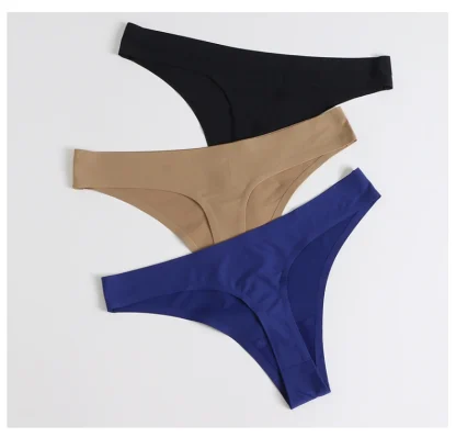 No Trace Thong with Solid Color Design - Image 7