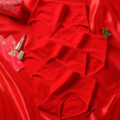 Red Seamless Panty with High-waist Design - Image 3