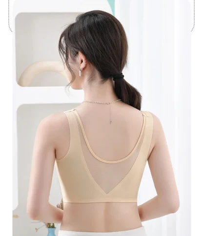 Comfortable Seamless Bra with Mesh Design - Image 8