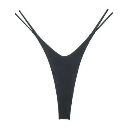 High Cut Seamless Thong with Thin Strap - Image 5