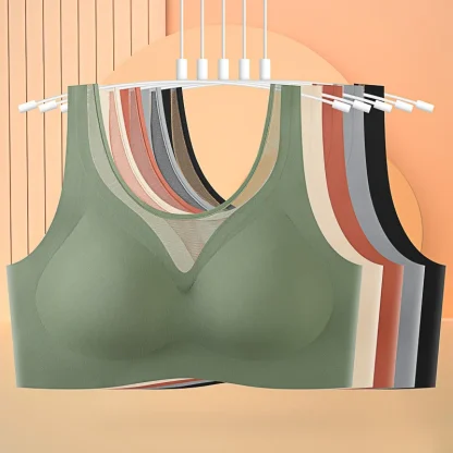 Comfortable Seamless Bra with Mesh Design - Image 3