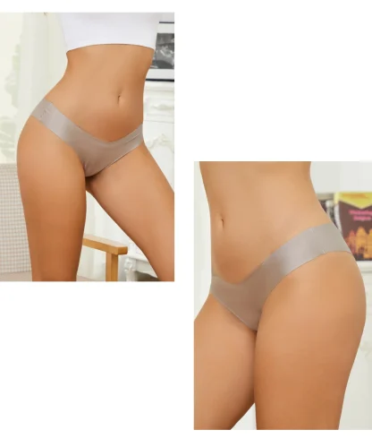 Soft Seamless Solid Color Panties - Image 7