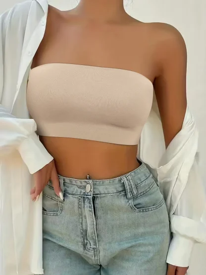 Unlined Strapless Bra with Anti-Slip Design - Image 3