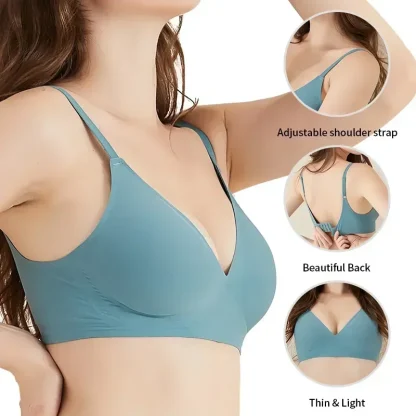 V-neck Padded Bra with Adjustable Strap - Image 2