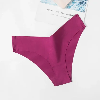 Soft Seamless Solid Color Panties - Image 15