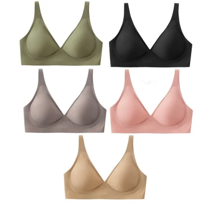 Non-wire Push Up Bra with V-neckline - Image 5