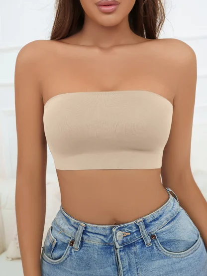 Unlined Strapless Bra with Anti-Slip Design - Image 2