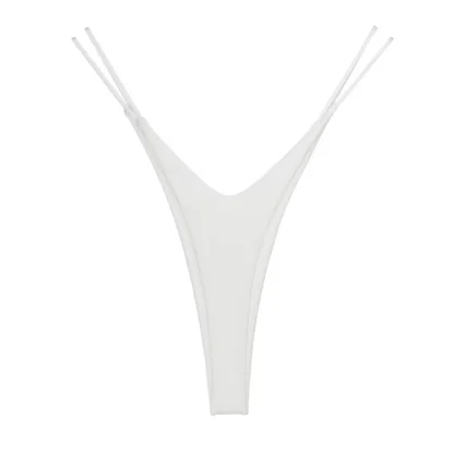 High Cut Seamless Thong with Thin Strap - Image 7