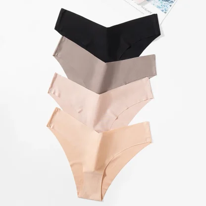 Soft Seamless Solid Color Panties - Image 10