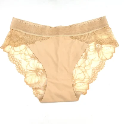 Seamless Sheer Lace Panty with Floral Design - Image 10