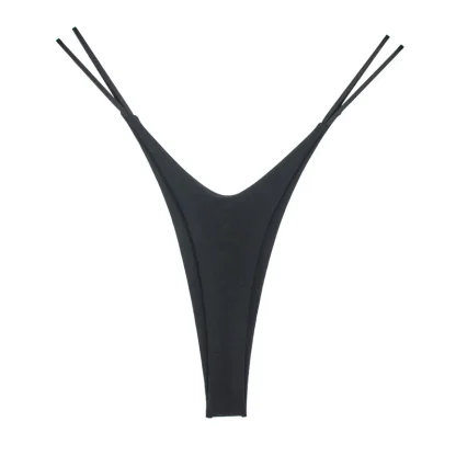 High Cut Seamless Thong with Thin Strap