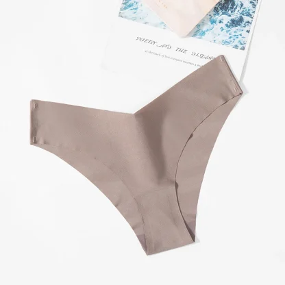Soft Seamless Solid Color Panties - Image 11