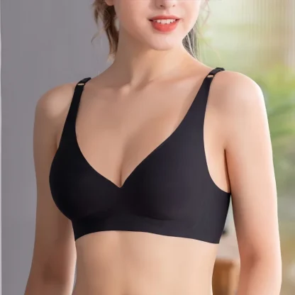 Non-wire Push Up Bra with V-neckline - Image 2