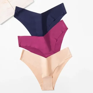 Soft Seamless Solid Color Panties