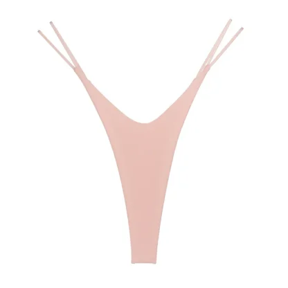 High Cut Seamless Thong with Thin Strap - Image 3