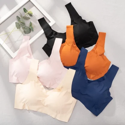 Soft Seamless Solid Bralette with Pad - Image 2
