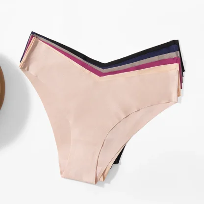 Soft Seamless Solid Color Panties - Image 8