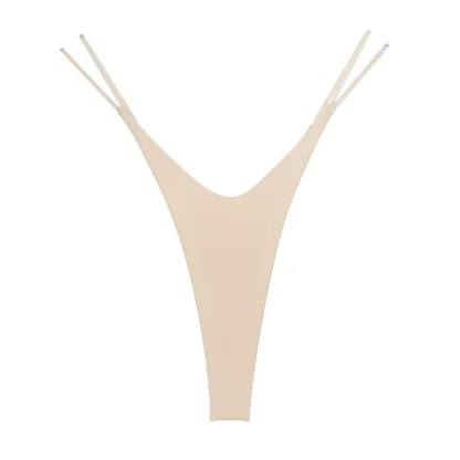 High Cut Seamless Thong with Thin Strap - Image 6