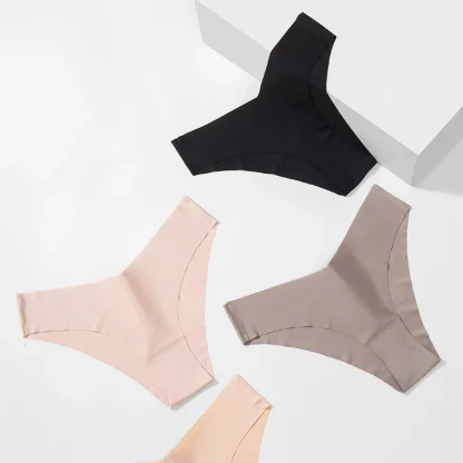 Soft Seamless Solid Color Panties - Image 2