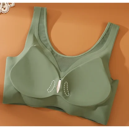 Comfortable Seamless Bra with Mesh Design - Image 14